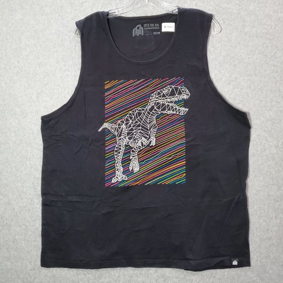 Into The Am Men Shirt 2XL Black Tank T Rex Rave Graphic Pullover‎ - Picture 1 of 10